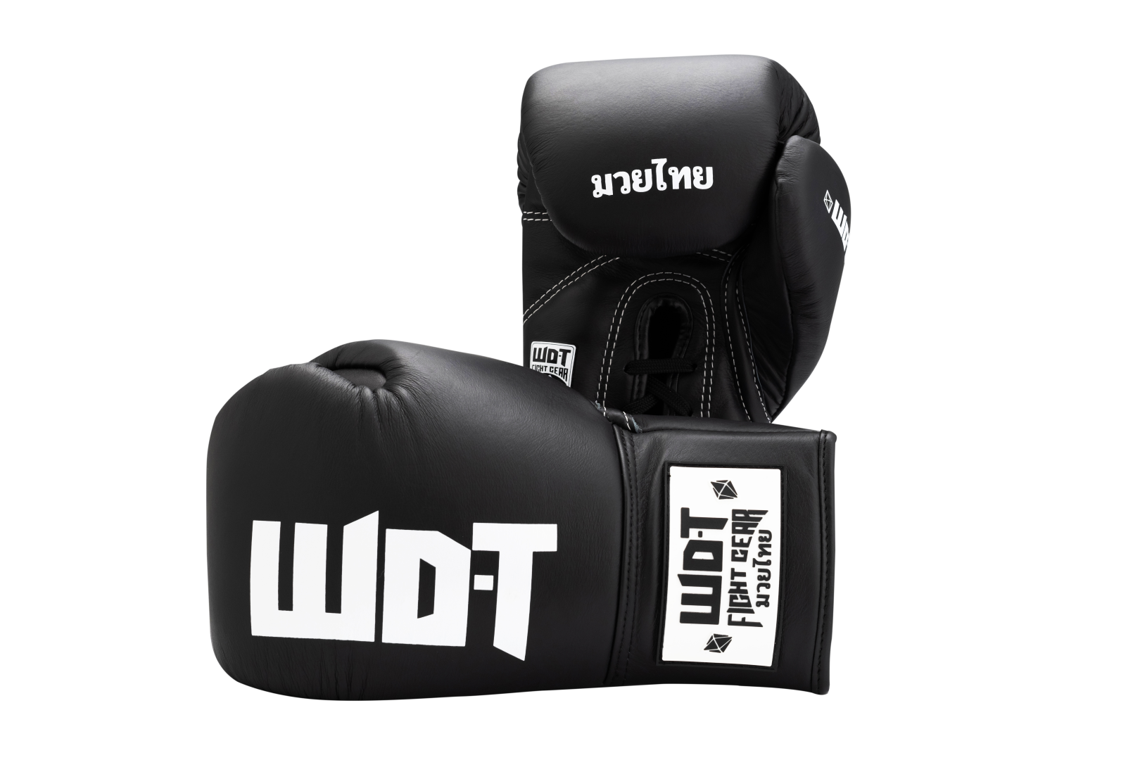 Boxing Gloves Lace-up Black & White