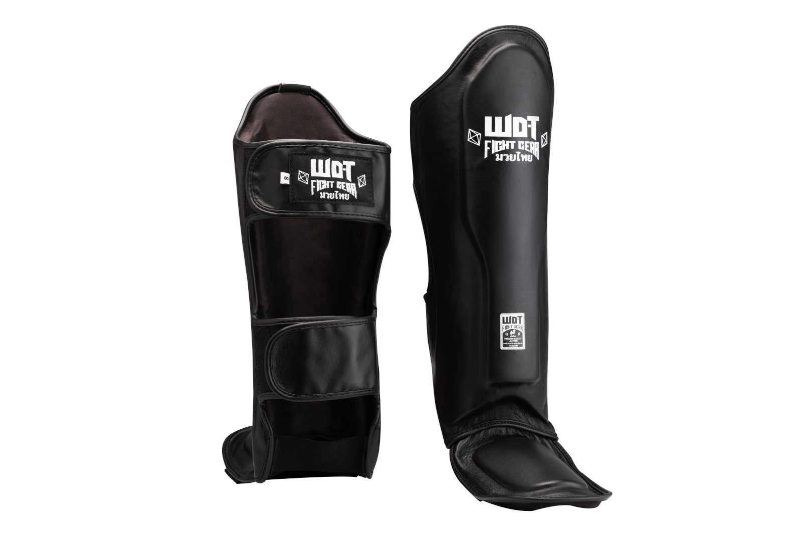 Shinguards Velcro - Microfiber Black & White